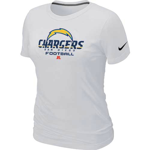 Nike Los Angeles Chargers Women's Critical Victory NFL T-Shirt - White